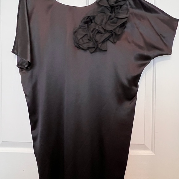 Black silk party dress size 12 - Picture 1 of 5